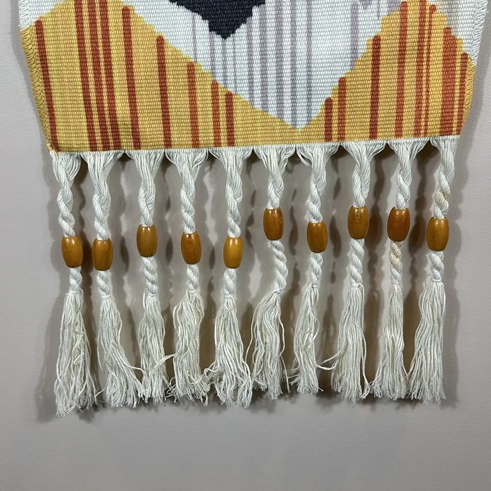 Macrame Wall Hanging Hand-Woven Tassel Tapestry Decoration Indoor Outdoor